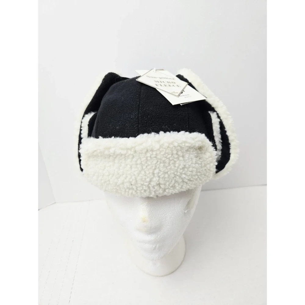 Broner Kids black hat trapper NWT Micro Fleece 6-10 years